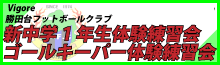 Vigore勝田台フットボールクラブ2022年度新中学1年生体験練習会　ゴールキーパー体験練習会